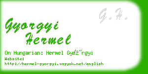 gyorgyi hermel business card